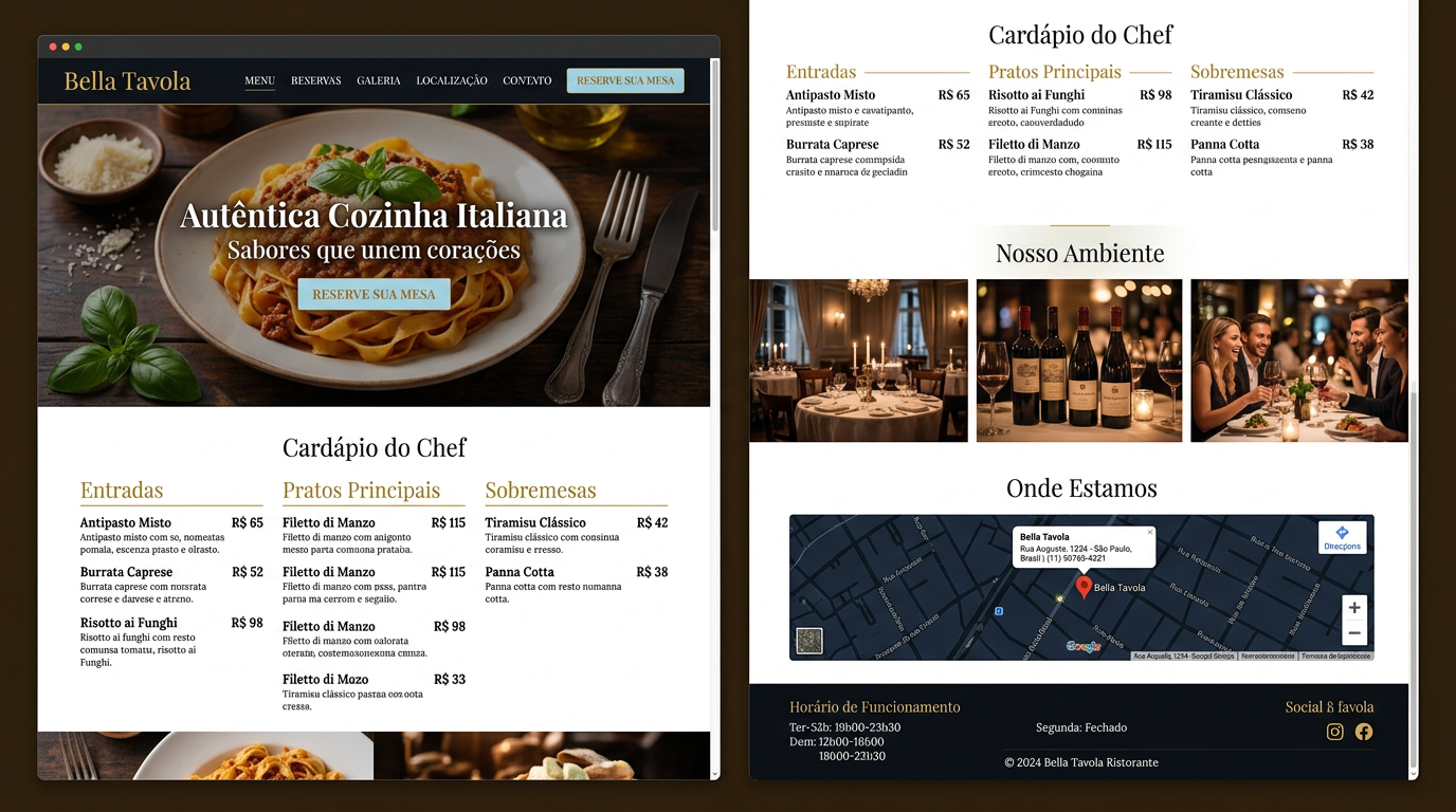 Site para Restaurante